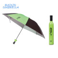 Les meilleurs articles de vente Parapluie de bouteille se pliant unique de soleil et de pluie 3 avec des parapluies faits sur commande de cas aucun minimum